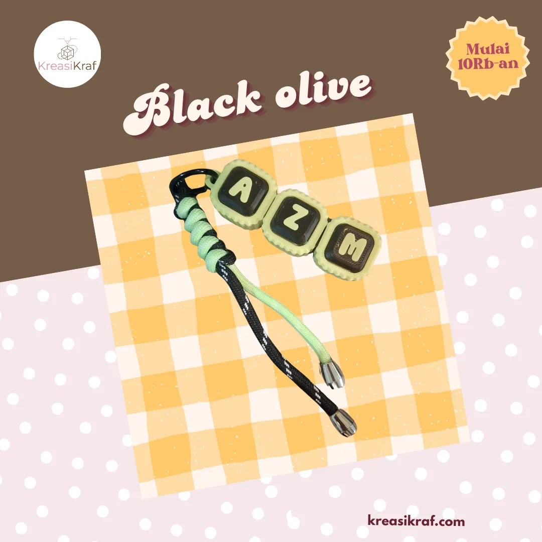 (1 Set) Mechanical Keyboard Keychain Custom Nama - Ver.Ribbed